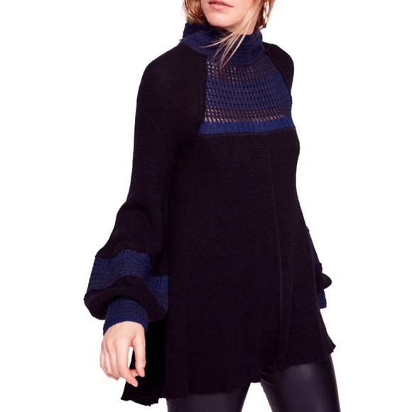 Free People Tops - FREE PEOPLE Snow Day Crochet Thermal Tunic Sweater